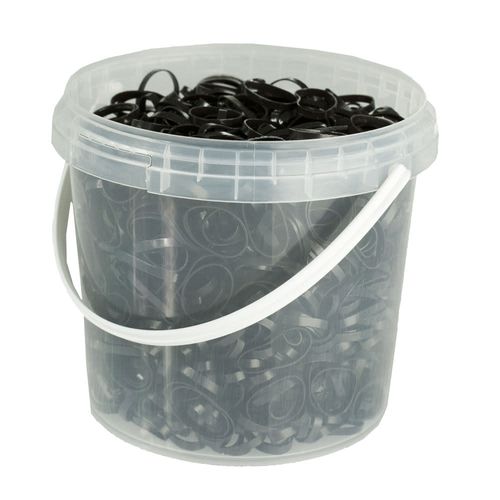 Horze Silicone Rubber Plaiting Bands - Black