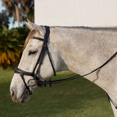 Equinavia Valkyrie Alternative Flash Bridle w/Rubber Reins - Black