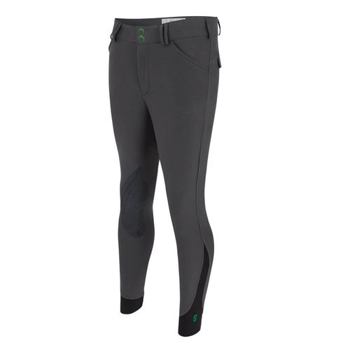 OVERSTOCK: Tredstep Men's Verde Knee Patches Breeches - 28 Regular - Charcoal Grey