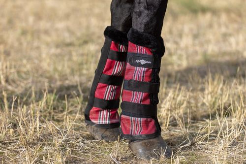 Kensington Protective Fly Boots w/Fleece Trim - Merlot