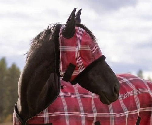 Kensington Signature Fly Mask w/Fleece,Ears and Forelock Hole - Merlot