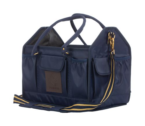 Equinavia Darby Large Collapsible Grooming Tote - Navy/Gold