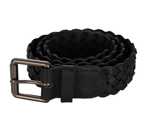 Equinavia Women's Kari Braided Wide Leather Belt - Black