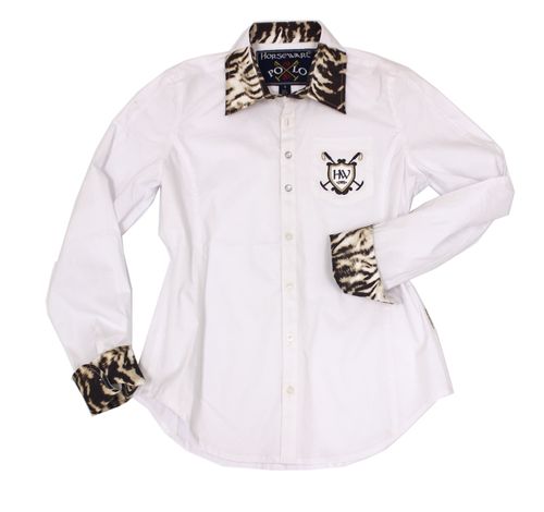 Horseware Women's Aurore Top - White/Zebra Print