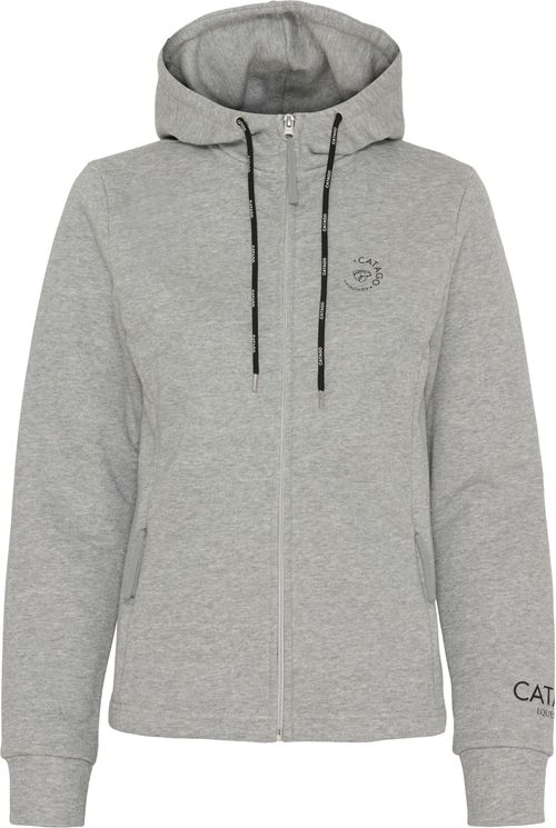 Catago Women's Natalie Zip Hoodie - Grey Melange Sparkle