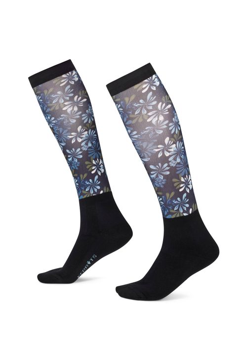 Kerrits Women's Dual Zone Boot Socks - Night Sky Autumn Bouquet