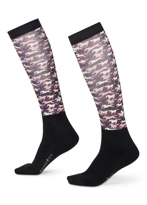 Kerrits Women's Dual Zone Boot Socks - Vineyard Galloping Horses