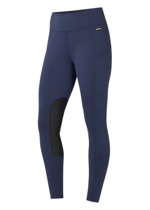 Kerrits Women's Fleece Lite II Knee Patch Tights - Night Sky
