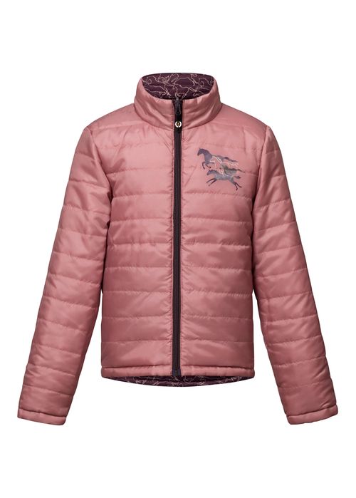 Kerrits Kids' Round Up Reversible Quilted Jacket - Vineyard Full Gallop