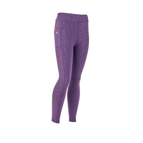 Shires Aubrion Kids' Non-Stop Riding Tights - Purple