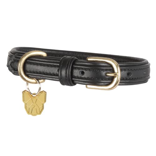 Digby & Fox Padded Leather Dog Collar - Black