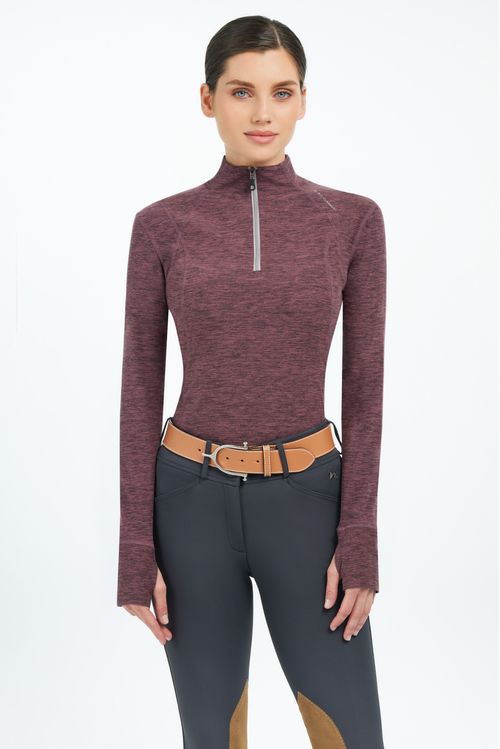 RJ Classics Women's Logan Zip Tech Shirt - Roan Rouge Heather