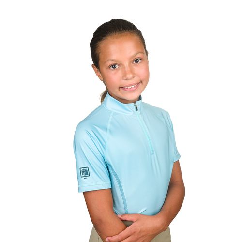 Romfh Kids' 1/4 Zip Short Sleeve Sun Shirt - Oasis Blue