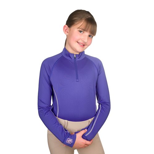Romfh Kids' Core Half Zip Long Sleeve Solid Sun Shirt - Cool Purple
