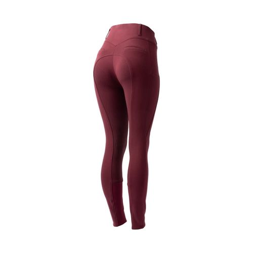 Horze Women's Mira Full Grip Breeches - Burgundy