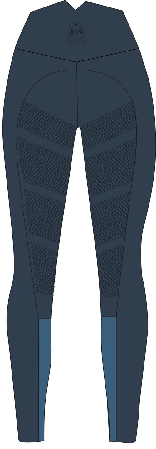 B Vertigo Women's Leonora Seamless Winter Full Seat Tights - Titan Navy