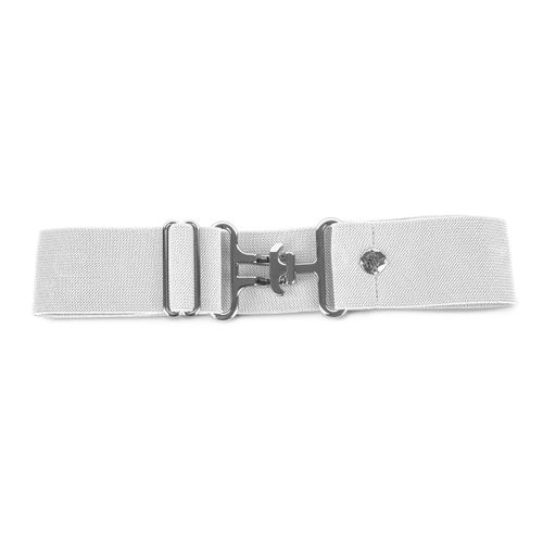 Ovation Women's Fits All Elastic Webbed Belt - White