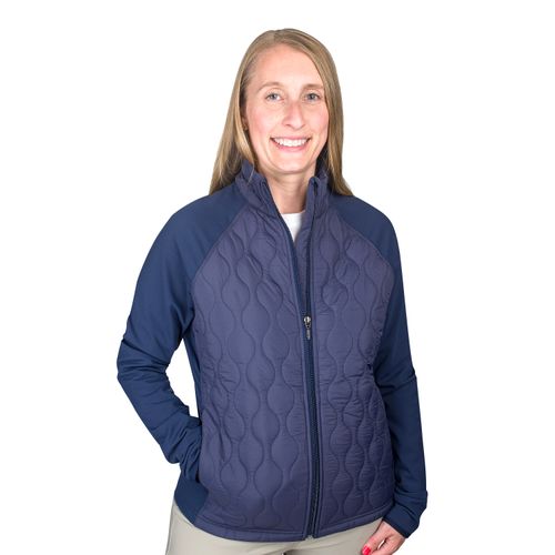 Ovation Women's Quilt Hybrid Puffer Jacket - Navy/Navy