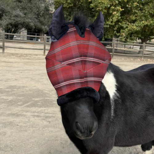 Kensington Mini Fly Mask w/Fleece Trim and Ears - Merlot