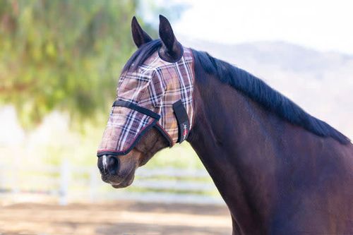 Kensington Fly Mask w/Web Trim and Nose - Deluxe Black