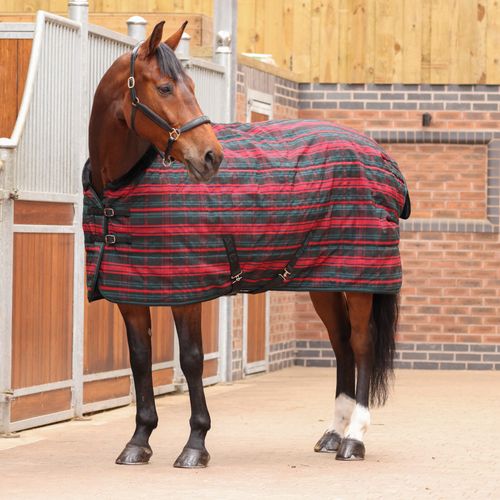 Shires Tempest Plus 200 Stable Rug - Red Tartan