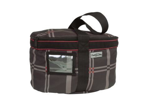 Chestnut Bay Quilted Lined Helmet Bag - Riverton Plaid