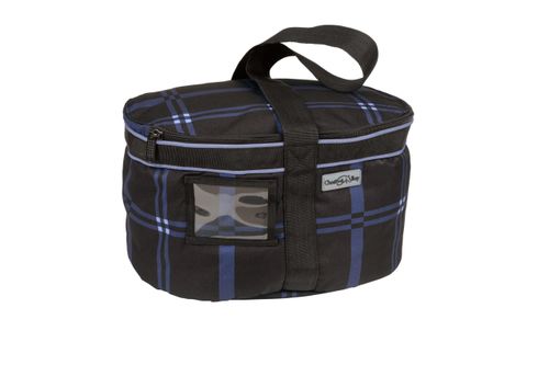 Chestnut Bay Quilted Lined Helmet Bag - Bluenote Plaid