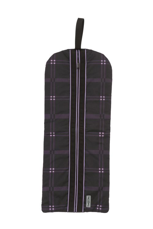 Chestnut Bay Quilted Lined Bridle Bag - Black Plaid