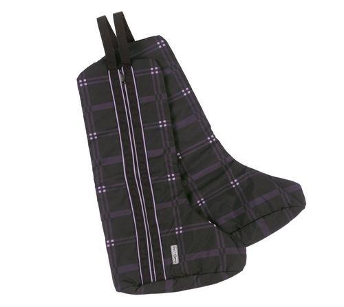 Chestnut Bay Quilted Lined Boot Bag - Black Plaid