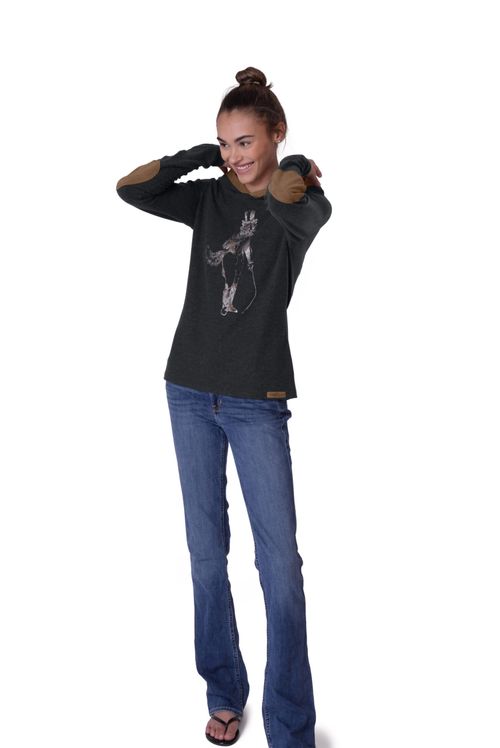 Chestnut Bay Women's Rider Lounge Hoodie - Almost Black Artful Dodger
