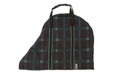 Chestnut Bay Clam Shell Saddle Bag - Hunter Plaid