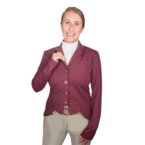 Ovation Women's Dressage Show Coat - Deepest Plum