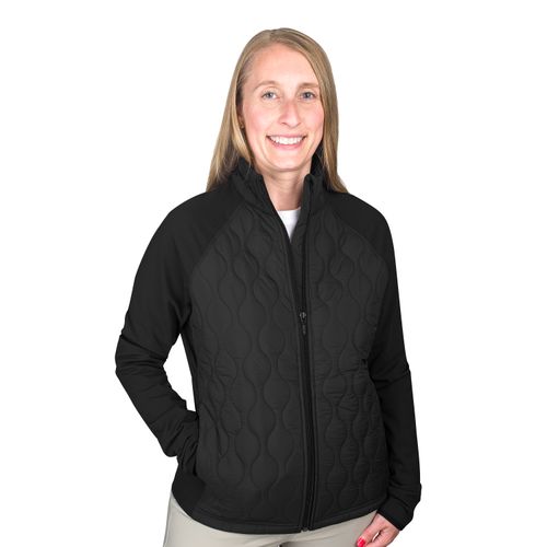 Ovation Women's Quilt Hybrid Puffer Jacket - Black/Black