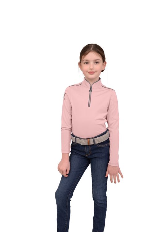 Chestnut Bay Kids' Performance Rider SkyCool Long Sleeve Shirt - Blush