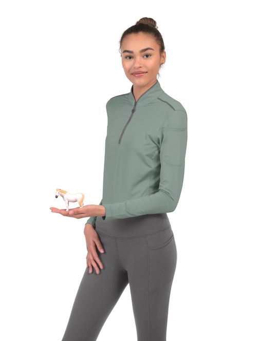 Chestnut Bay Women's Performance Rider SkyCool Long Sleeve Shirt - Sage