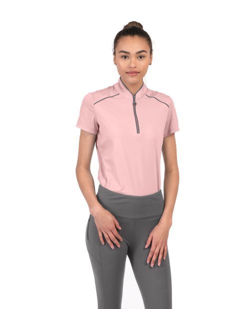 Chestnut Bay Women's Performance Rider SkyCool Sport Short Sleeve Shirt - Blush