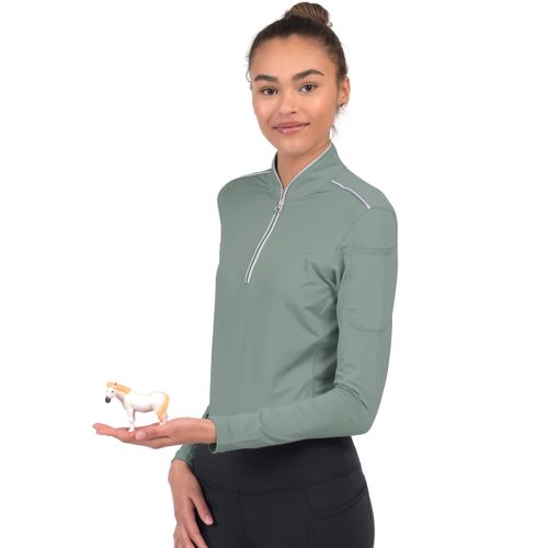 Chestnut Bay Women's Performance Rider SkyCool Long Sleeve Shirt - Sage (2023)