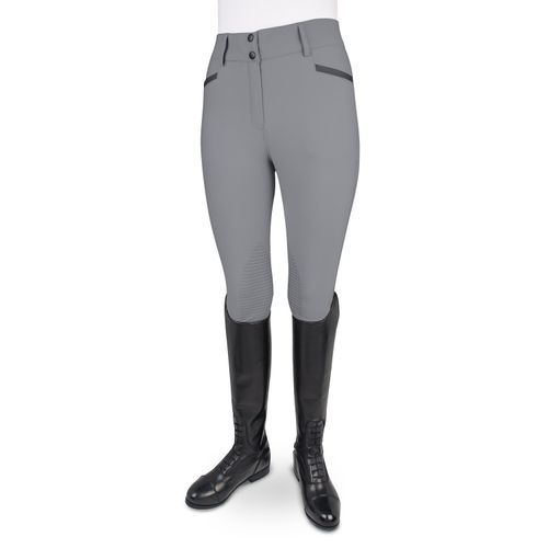 Ovation Women's Elegance Dynamic Knee Patch Breeches - Charcoal