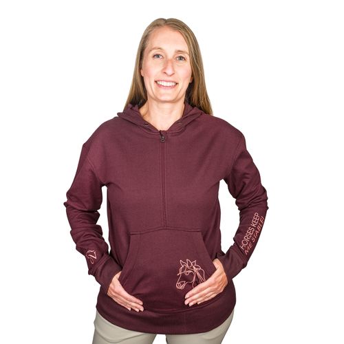 Ovation Women's French Terry Graphic Hoodie - Deepest Plum