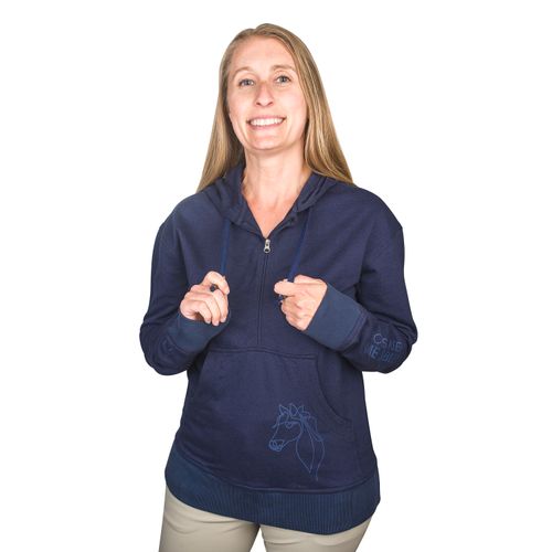 Ovation Women's French Terry Graphic Hoodie - Navy