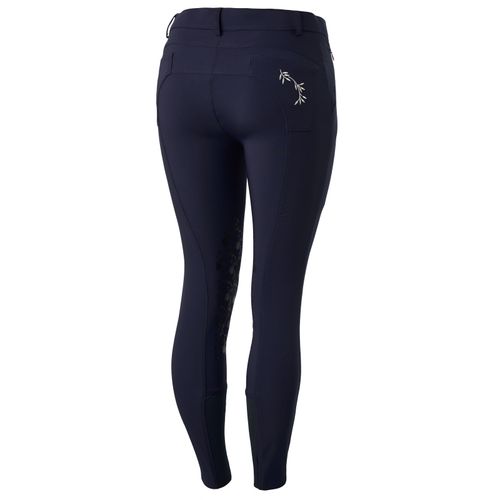 READY TO SHIP: Horze Women's Kaitlin Knee Patch Breeches - EU 40/US 28 - Peacoat Dark Blue