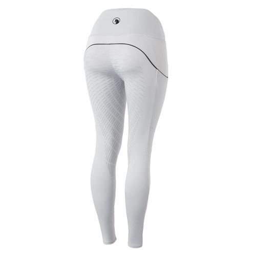 READY TO SHIP: Horze Women's Nicki Breathable Technical Full Seat Tights - EU 34/US 22 - Pebble Grey