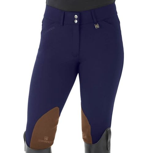 READY TO SHIP: Romfh Women's Sarafina Knee Patch Euroseat - 26 Long - Royal Purple
