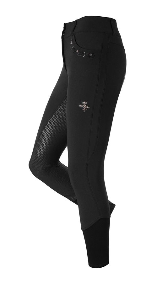 READY TO SHIP: Fair Play Women's Rose Gold Daisy Chic Full Seat Breeches - EU 38/US 26 - Black