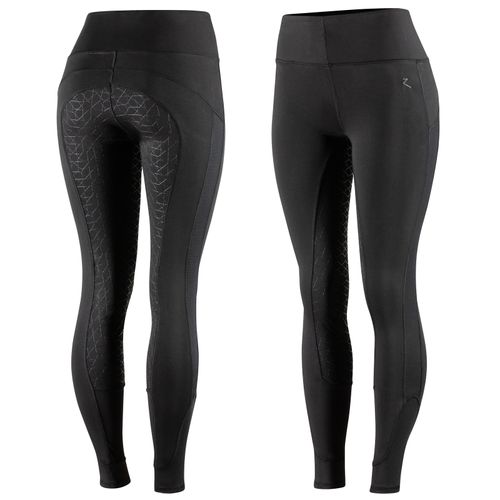 READY TO SHIP: Horze Women's Betty Full Seat Tights - EU 38/US 26 - Black