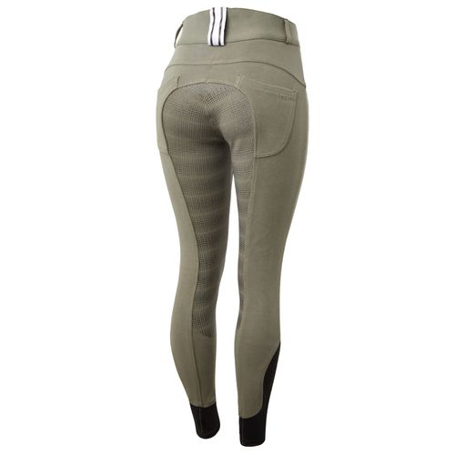 READY TO SHIP: Horze Women's Full Seat Breeches w/Elastic Leg - EU 40/US 28 - Charcoal Grey