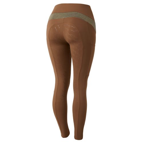 READY TO SHIP: Horze Women's Sagira Full Seat Tights - EU 38/US 26 - Bison Dark Brown