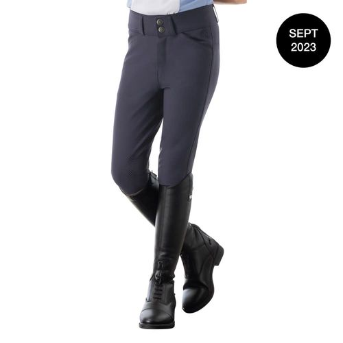 READY TO SHIP: Equinavia Kids' Tuva Knee Patch Breeches - 14 - Antique Indigo Blue