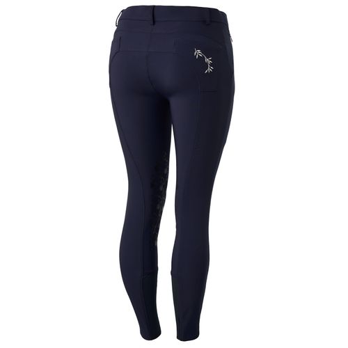 READY TO SHIP: Horze Women's Kaitlin Knee Patch Breeches - EU 44/US 32 - Peacoat Dark Blue