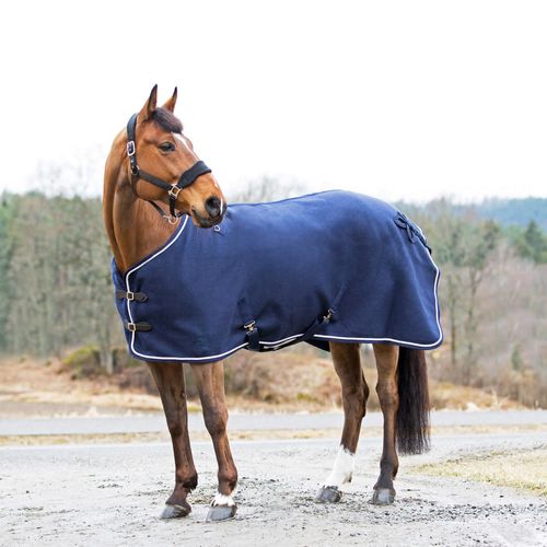 READY TO SHIP: Horze Vail Wool Blanket - EU 135/US 72 - Peacoat Dark Blue